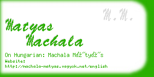 matyas machala business card